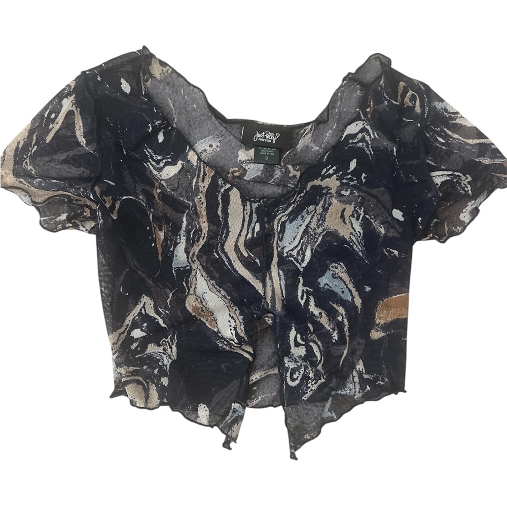 Marble Design Crop Top